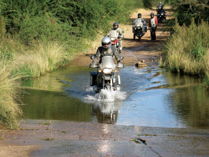 Motorcycle river crossing