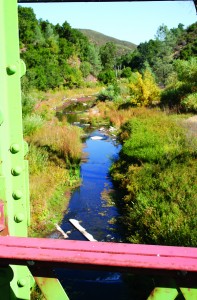 Here the Salinas River crosses under Las Pilitas Road, a couple of miles downstream from the dam at Santa Margarita Lake.