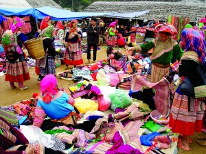 The scene at a Hmong market.