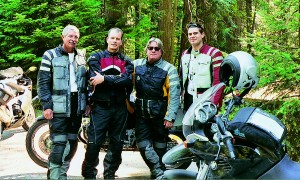 The Reflective Foursome (Darrell, Greg, Scott and Alex) at a sylvan stop along U.S. 12 near Idaho’s Lolo Pass.