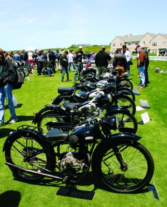 That front bike in this row is a very rare NKB Castle, dating from 1937.