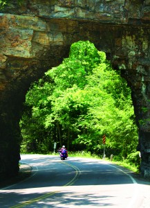 This is the 12-foot tunnel along Highway 133 north of Mountain City; it was built in 1901 for a railroad used by the Empire Mining Company and later turned into a road.
