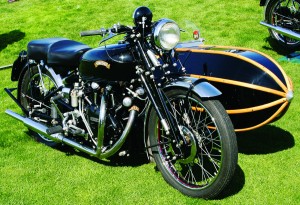 This 1952 Vincent Series C Black Shadow came with a sidecar attached, winning best of its class (Vincent 1951-1971).