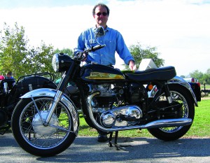 Dave Destler proudly displays his Best Norton of the Day, a ’62 Atlas with a Manxman tank.