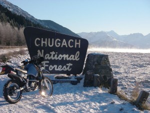 The entrance to Chugach National Forest in Alaska.