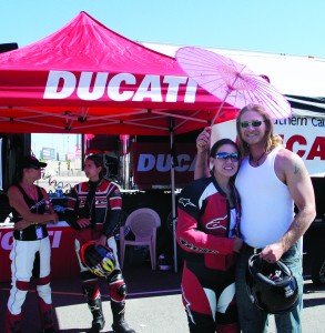 Scientist Shanon Gunter from Southern California with her husband Thomas. Gunter has been riding two years and enjoyed the chance to try out a variety of motorcyles.