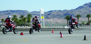 Expert Supermoto riders made wheelies and sliding around corners look easy.