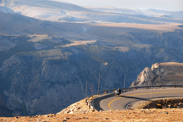 The Beartooth Highway grabs you and doesn’t let go. After crossing a high plateau you descend along the edge of a mile-deep canyon toward Red Lodge. Charles Kuralt called the Beartooth the most scenic highway in America.