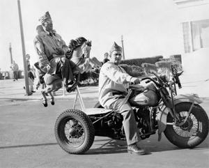 Archival photo of American Legion Riders from H-D Museum Exhibit
