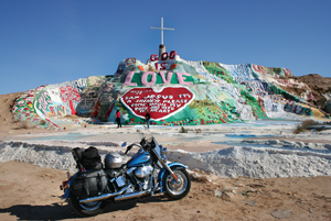 2011 Harley Heritage Softail at Salvation Mountain