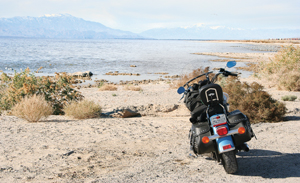 2011 Harley Heritage Softail at Salton Sea