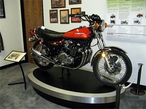 A Kawasaki display at Kawasaki USA's Heritage Hall 