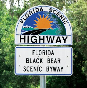 Florida Black Bear Scenic Byway sign