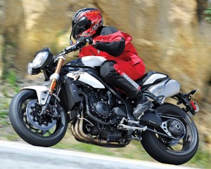 2011 Triumph Speed Triple 1050 ABS left side action