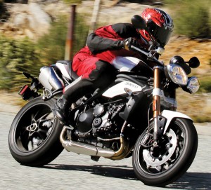 2011 Triumph Speed Triple 1050 ABS right side action