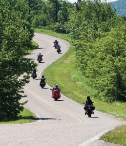 Riders on Talimena Drive