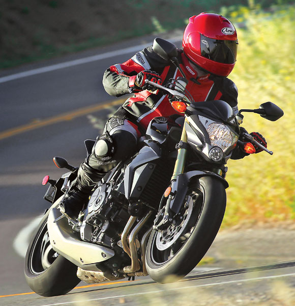 Honda CB1000R front and right side action