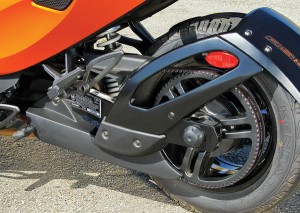 Can-Am Spyder shock and belt drive