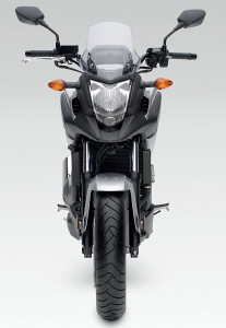 2012 Honda NC700X: The parallel twin allows the bike to be very narrow.