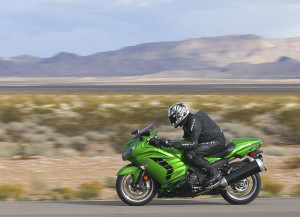 2012 Kawasaki Ninja ZX-14R: The ZX-14R is just a few pieces of soft luggage away from being a serious sport tourer.