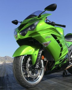 2012 Kawasaki Ninja ZX-14R: The ZX-14R's bodywork was revised to pull more engine heat out and away from the rider.