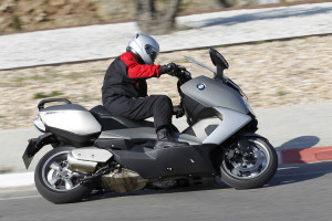 With 15-inch wheels and ample cornering clearance, the BMW scooters carve corners well.