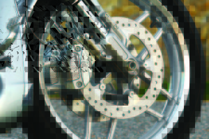 Dual front discs with ABS provide fine stopping power. 