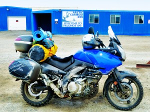 The Arctic Caribou Inn. I can report that a Suzuki V-Strom 1000 will make the trip from Coldfoot on a tank of gas, with none to spare.