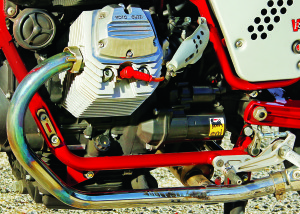 The V7’s air-cooled, OHV, 90-degree V-twin motor is quite smooth.