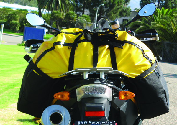 Giant Loop Great Basin Saddlebags installed on a BMW F 800 GS