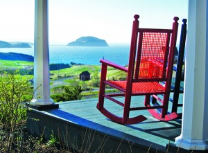 With 1,890 miles on the clock I spent half the day in this rocker at the wonderful Fisher’s Loft Inn at Port Rexton.