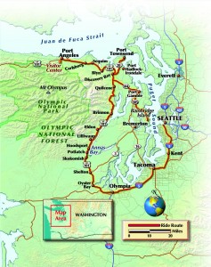 A map of the route taken. (Courtesy of Bill Tipton/Compartmaps.com)