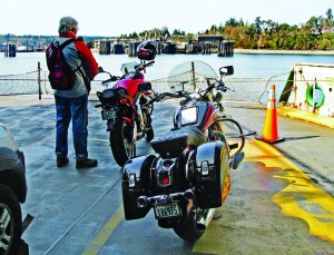 The ferry system has several ports to return you to locations in Seattle. Motorcycles are the “first on, first off” of motorized vehicles.