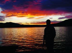 Sunset at Big Bear Lake.