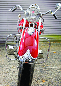 1942 Indian Sport Scout, rear view.
