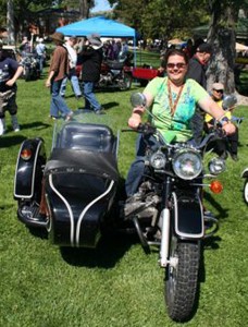 Jennifer Presley, of Hesperia, California, thinks that riding her 2007 Ural outfit is the best medicine anybody could wish for.