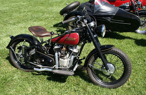 Here is an innovative approach to building old Indians; the engine is a 1938 Sport Scout 45-incher bolted into a mildly modified 1949 Scout frame.