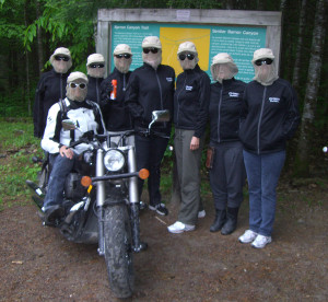 Bring on the ‘no-see-ums...who are those masked biker hikers.