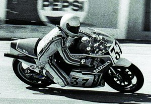 Wolff racing a Suzuki RG500 in the early ’80s.