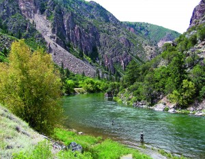 Are the fish biting at the bottom of the Gunnison River canyon? Who cares?