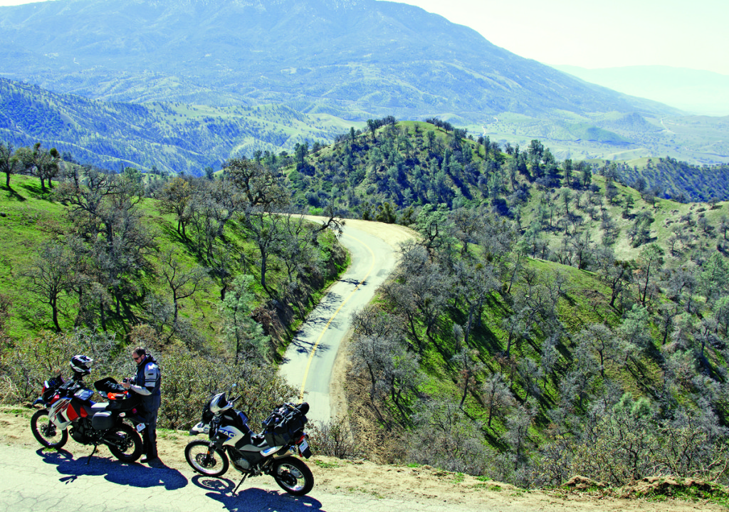 On Caliente-Bodfish Road with California's Central Valley in the distance. Dual-sport heaven!