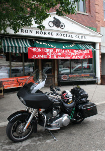 That’s the Iron Horse Social Club in Savanna, Illinois, where owner Jerry Gendreau keeps a great collection of 30-some old motorcycles.
