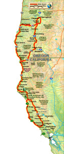 Map of the route taken, by Bill Tipton / compartmaps.com