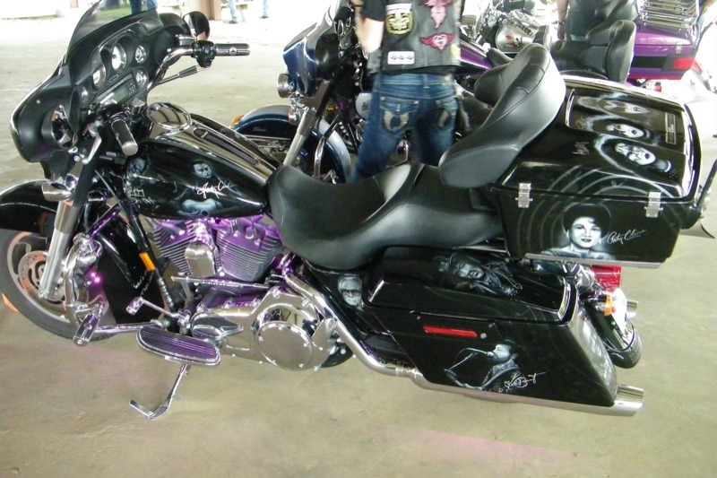 The "Tribute Bike" in the Bike Show featured the portraits of many celebrities