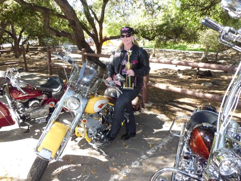 First Place People's Choice Bike winner Michele Brassell and her Heritage Softail custom