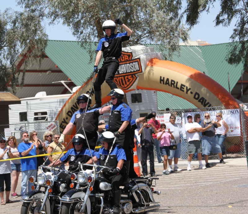 The Victor McLaglen Motor Corps. Drill Team wowed the crowd