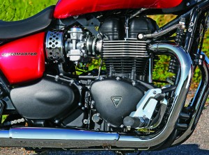 Throttle bodies are disguised as “old-tech” CV carbs. A 270-degree crank gives the cruiser engine some rumble.