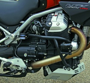Guzzi’s Quattro Valvole engine makes good power up high and down low.