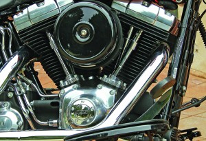 Twin Cam 103B V-twin has an Automatic Compression Release for easier starting.