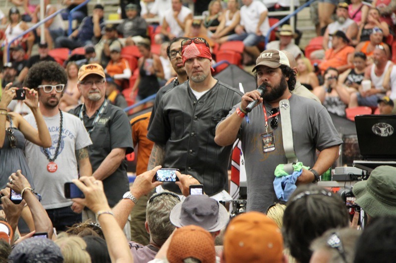 Comedian emcee Steve Trevino introduced crowd favorite Jesse James